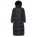 Fitted Black hooded Pockets Thick Winter Duck Down Coat