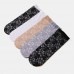 5 Pairs Women Cotton Nylon Jacquard Floral Lace  trimmed Breathable Comfy Silk Stockings