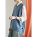 Winter o neck blue knit sweat tops casual low high design top silhouette