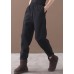 Modern black pants stylish thick elastic waist Sewing casual trousers