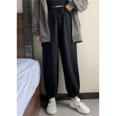 black loose women pants winter new high waist beam pants