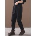 fashion warm winter cotton gray pant loose patchwork drawstring elastic waist casual pants